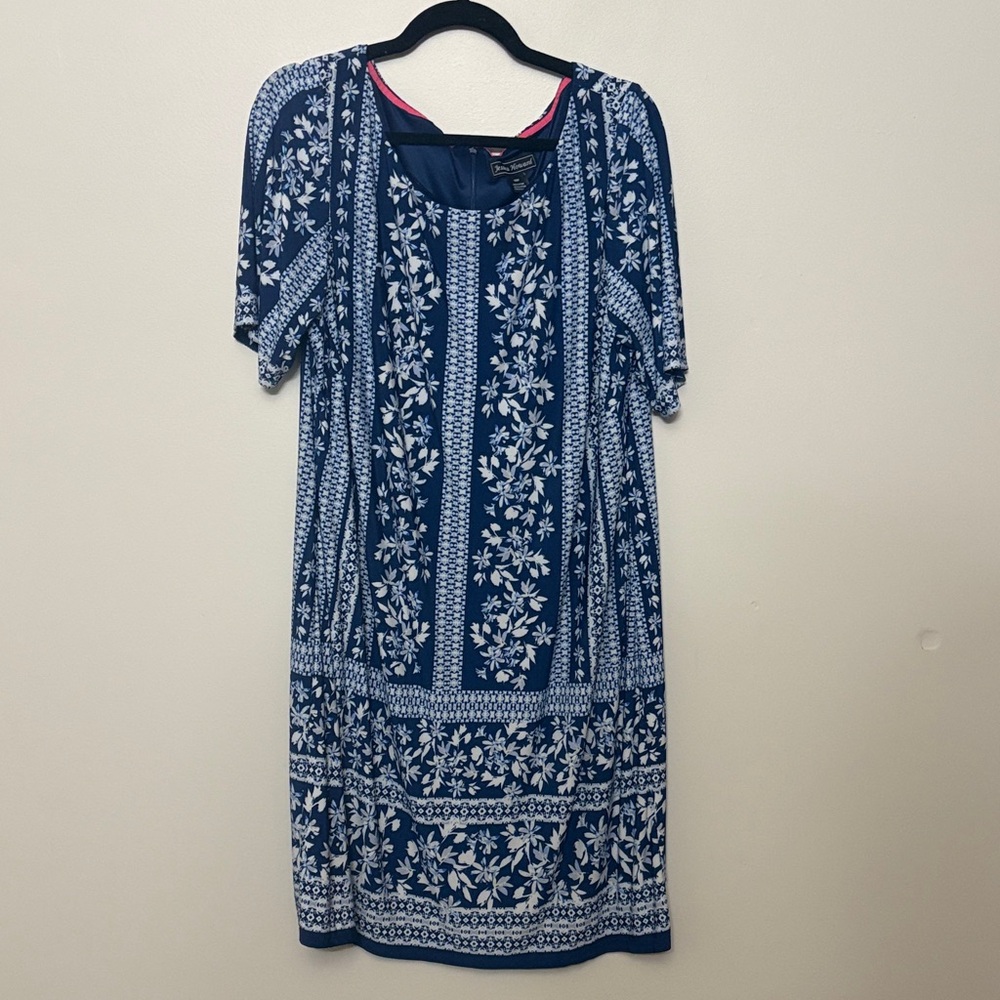 Jessica Howard Navy and White Floral Dress